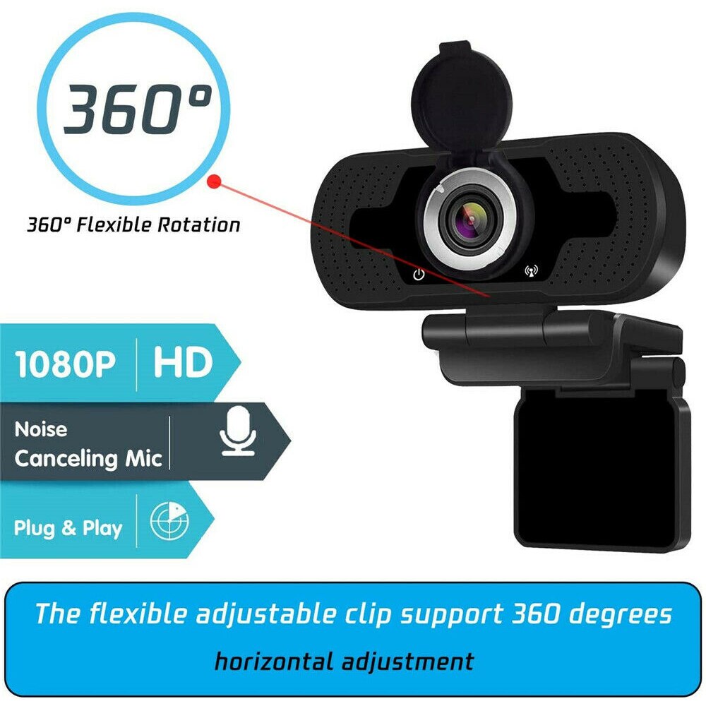 Usb Camera Hd 1080P Computer Camera Met Stofkap Webcam Voor Webcast Video Conferentie Webcam Full Hd 1080P camara Web Para Pc