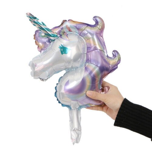 Dessin animé licorne Mini papier d'aluminium ballon bricolage maison fête d'anniversaire décoration de mariage: VIOLET / 10pcs