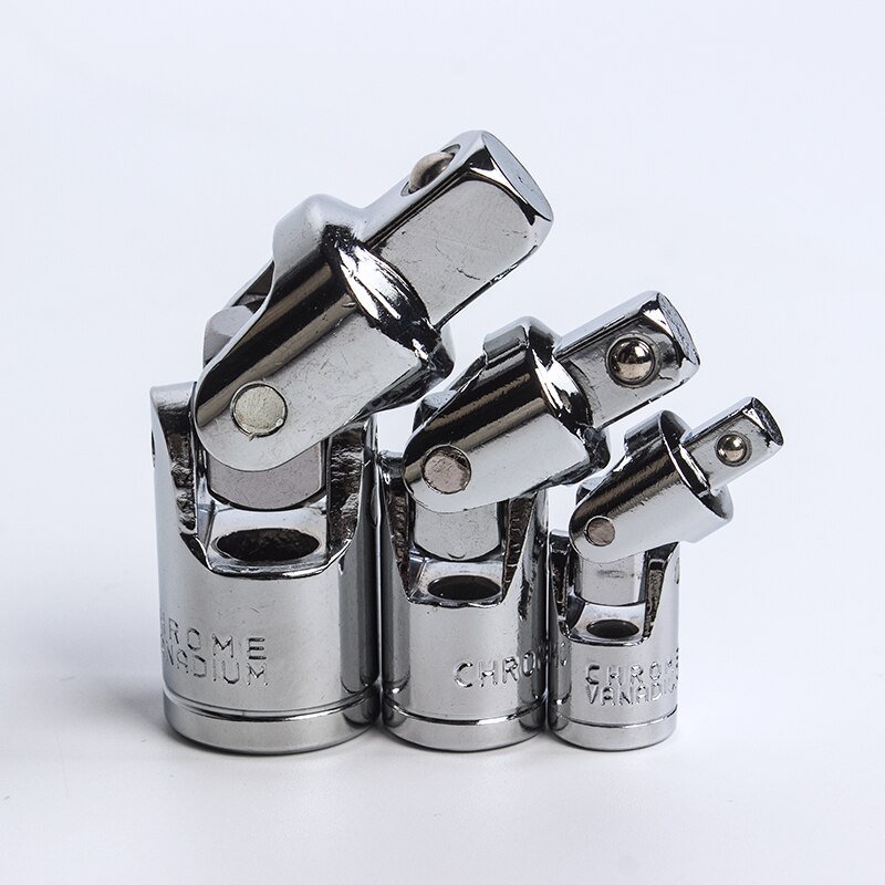 1/4 "3/8" 1/2 "Kruiskoppeling Set Ratchet Hoek Extension Bar Socket Adapter Handmatige En Pneumatische Buigbare Adapter socket Gereedschap: 3pcs