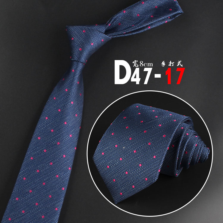 8Cm Jacquard Gestreepte Stropdas Voor Mannen Vrouwen Polyester Elegante Hals Voor Bruiloft Business Volwassen Suits Skinny Ties retro Stropdas: D47-17