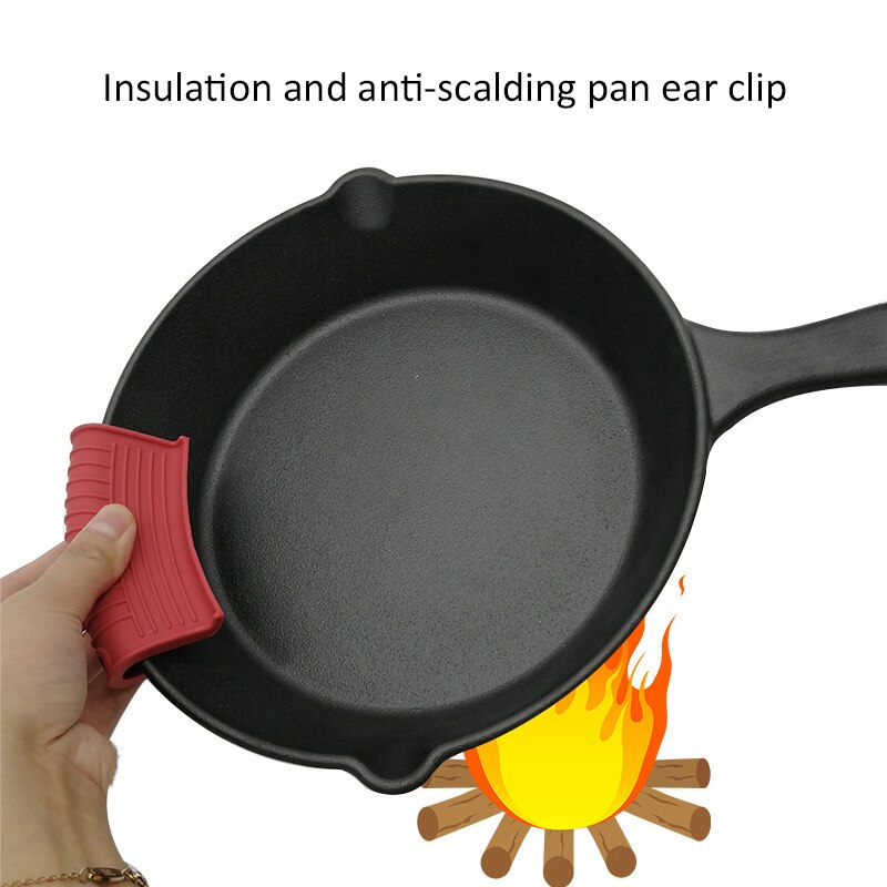 2Pcs Keuken Silicone Pot Clip Anti Brandwonden Pan Clip Houder Pan Schop Clip Warmte-isolatie Pot Clip Non-slip Soeppan Klem