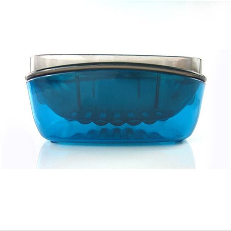 Feigo 1 stk sæbeopbevaringsboks fad badeværelsestilbehør sæbekasseholder med låg låg vand lækker  f622: F622 blå