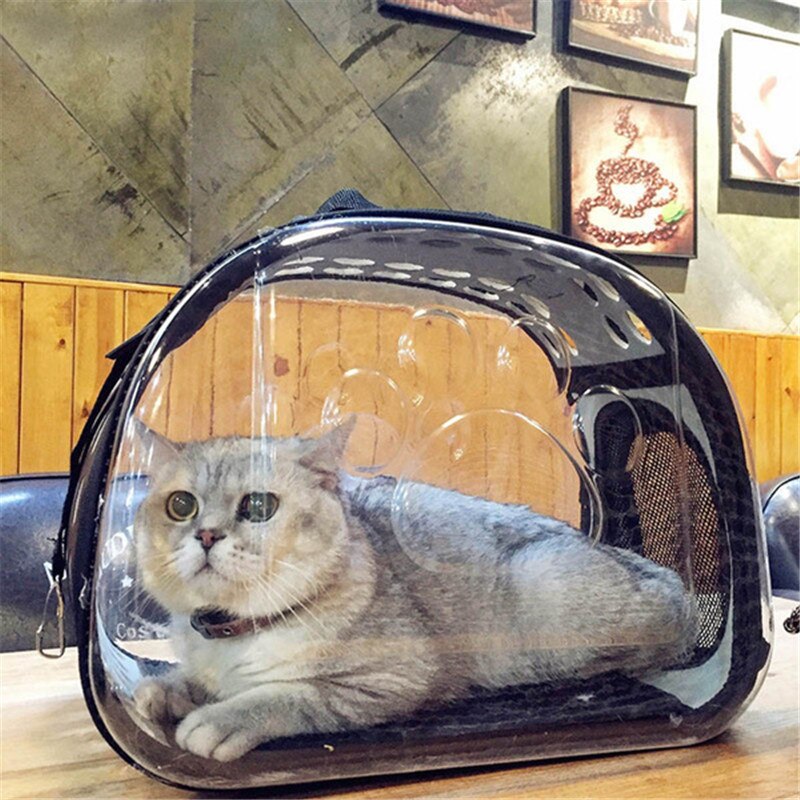Haustier Träger Tasche Tragbare Katze Handtasche Faltbare Reise Haustier Tasche Welpen Transport transparent Schulter Hund Tasche S/L