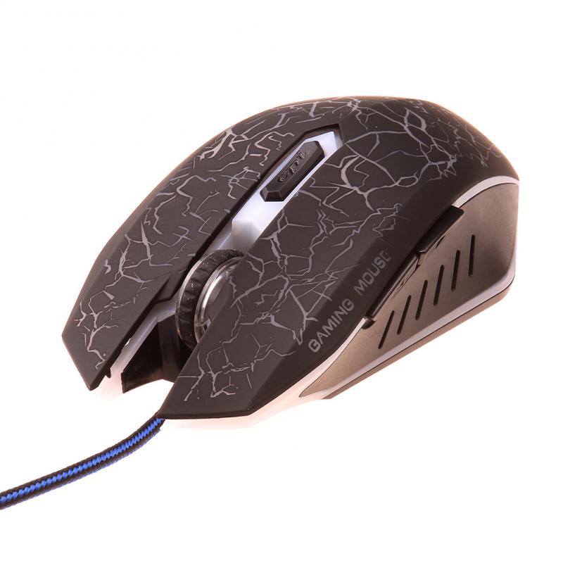 Colorful Backlight 4000DPI Optical Wired Gaming Mouse Mice 3 Buttons USB Wired Luminous Mouse For Computer