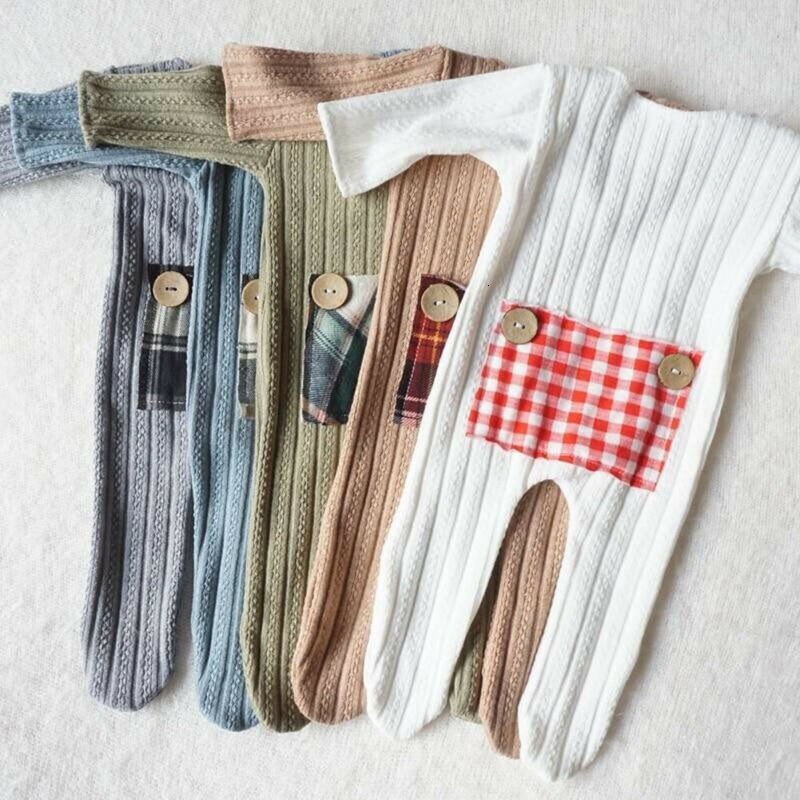 Baby Kleding 0-9M Baby Jongens Meisjes Kid Gebreide Footies Pasgeboren Katoenen Kleding Peuter Lange Mouw Jumpsuit Baby herfst Winter