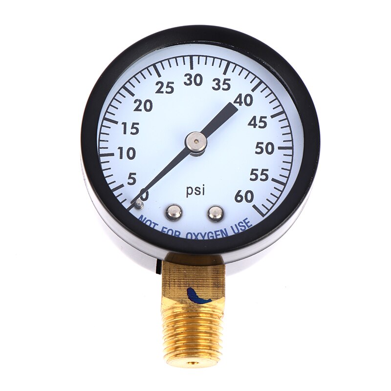 Swimming Pool Filter Pressure Gauge 1/4" Bottom Thread 0-60 Psi Side Mount Gauge Used To Measure The Water Pressure