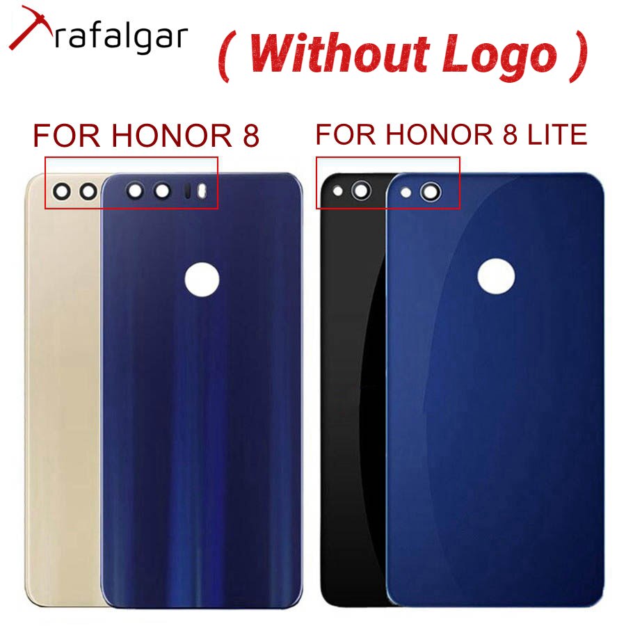 Panel de vidrio trasero para Huawei Honor 8 / Honor 8 Lite, cubierta de batería, carcasa trasera, reemplazo de puerta + pegatina adhesiva, FRD-L09 de PRA-LX1