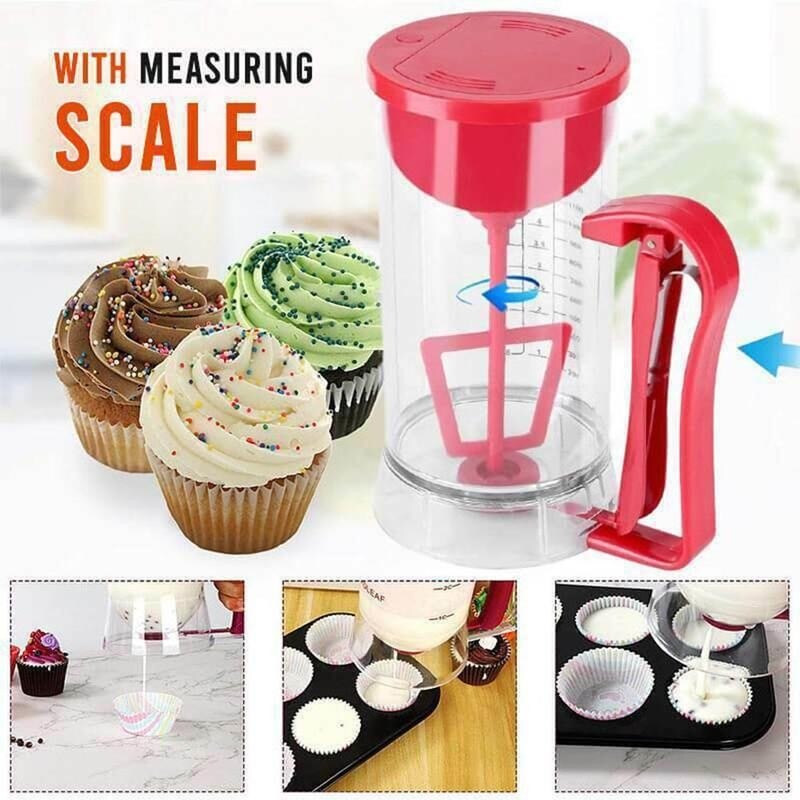 Electric Powered Batter Mixer Dispenser Pancake Batter Dispenser Cupcake Waffle Batter Maker Machine Kitchen Tools Batter Mixer