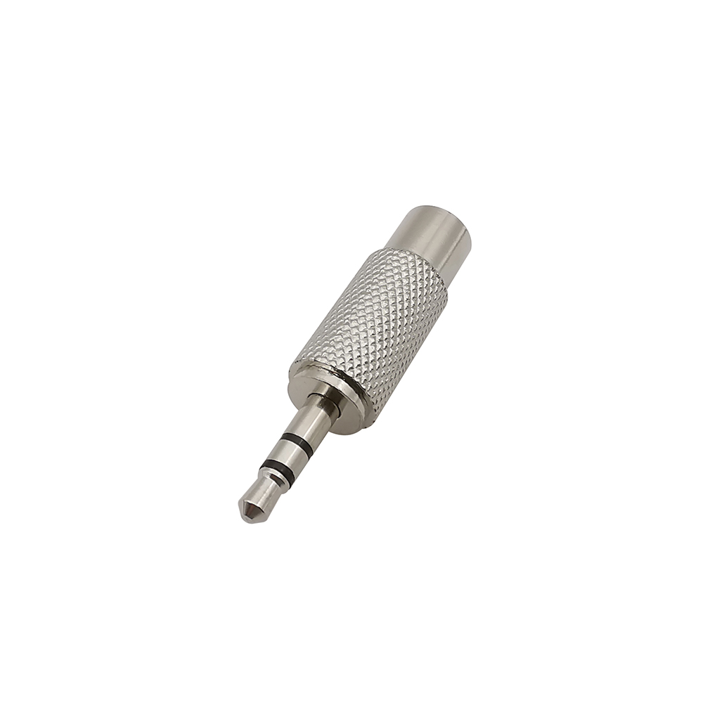 1 Stück 3,5mm Stecker auf RCA-Buchse Stecker Mono Stereo Audio- Konverter Erweiterungs Adapter: dunkel Grau