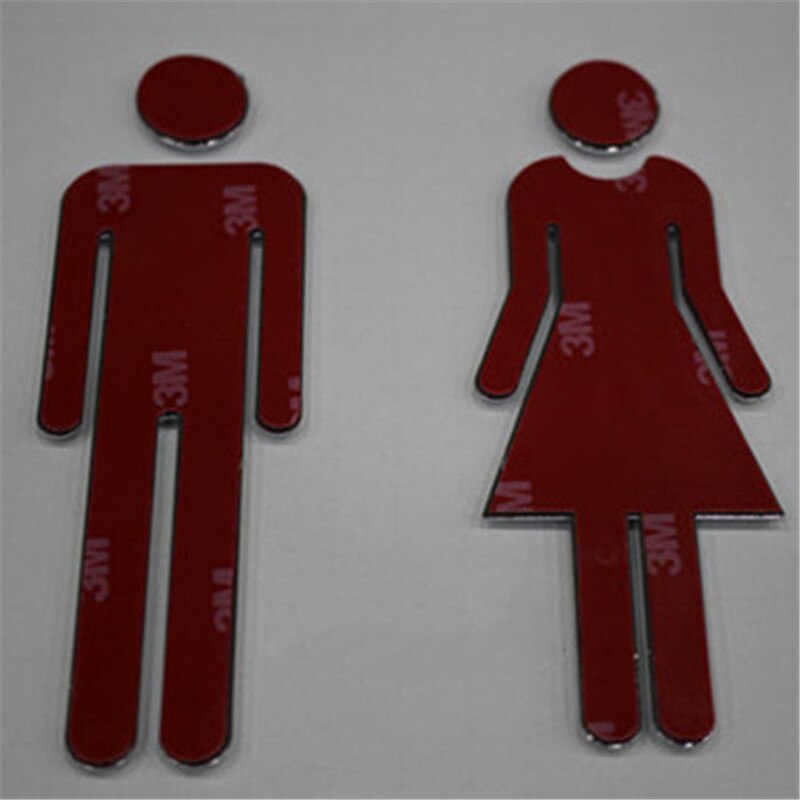 3D Diy Vrouw & Man Wc Deur Teken Badkamer Toilet Wc Deur Teken Voor Wc Deur Teken Muursticker Decor verwijderbare