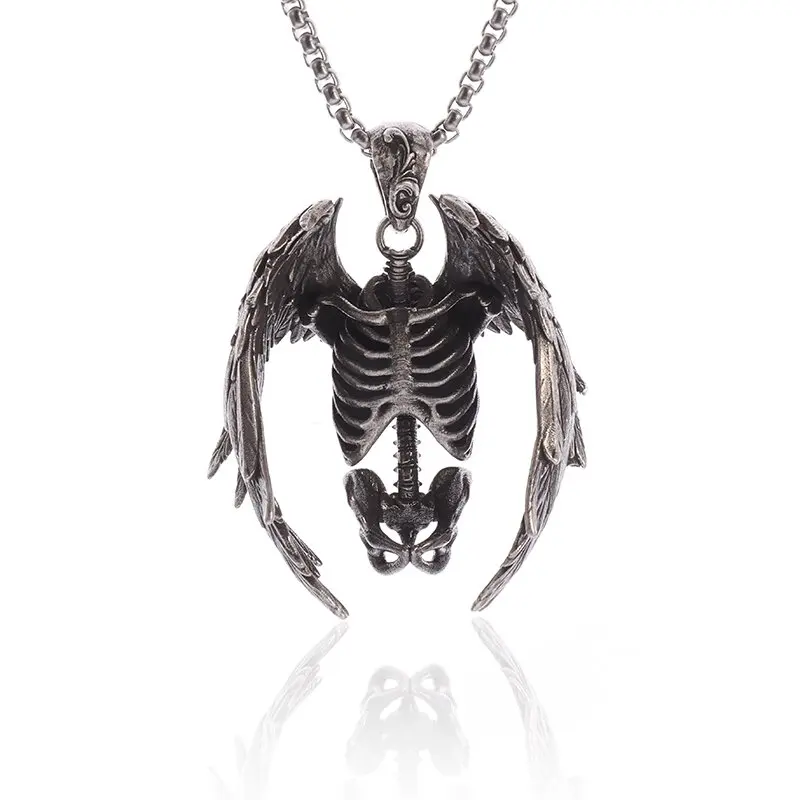Collar gótico Vintage de la guadaña de Reaper, colgante del diablo fantasma de la vida, personalidad de los hombres, tendencia de Halloween, de joyería