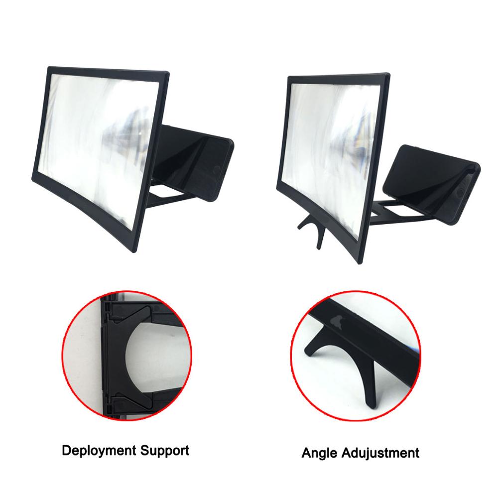 12 "HD Stend vergrößert bildschirm praktisch projektion telefon kino amplificatore schermo lupa para celulaire lupe verstärker