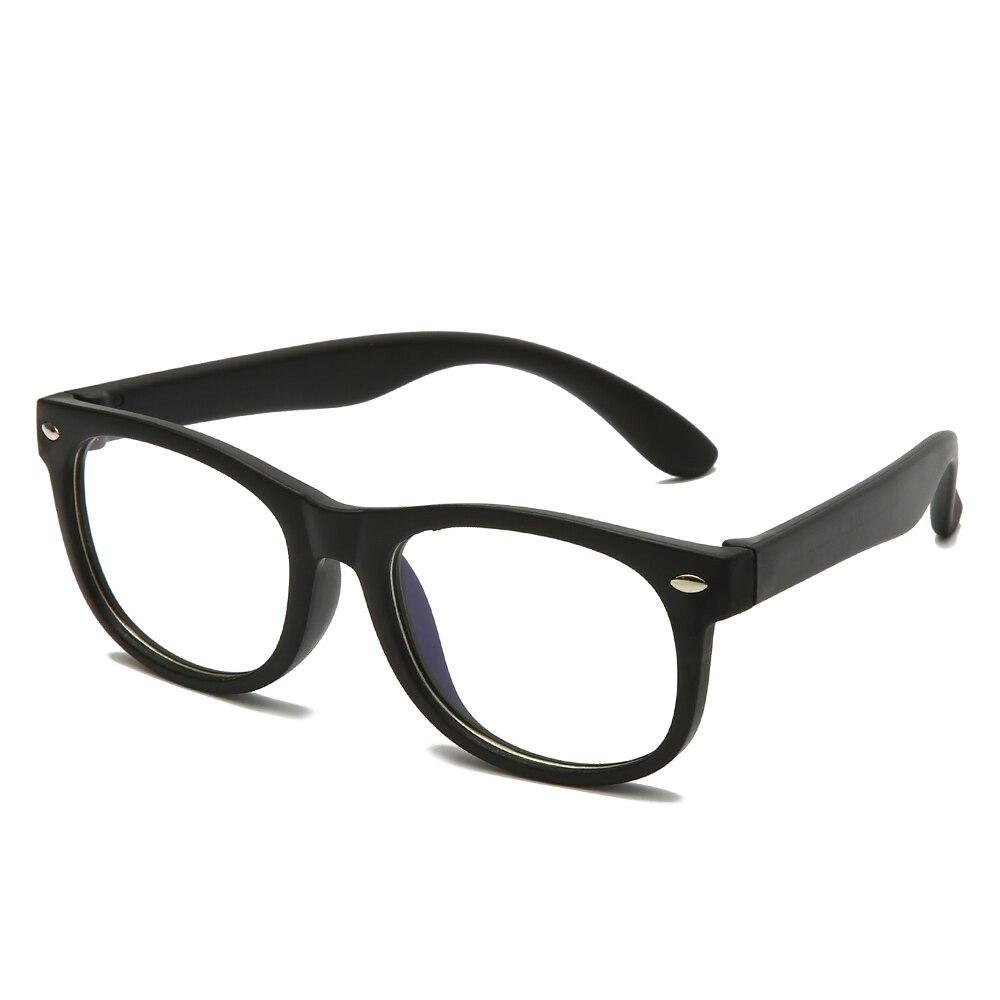 Niebieskie światło okulary dla dzieci dla chłopca dziewczyna dziecko oprawki optyczne przezroczyste okulary przeciwodblaskowe komputerowe okulary na receptę UV400: BlackFrame