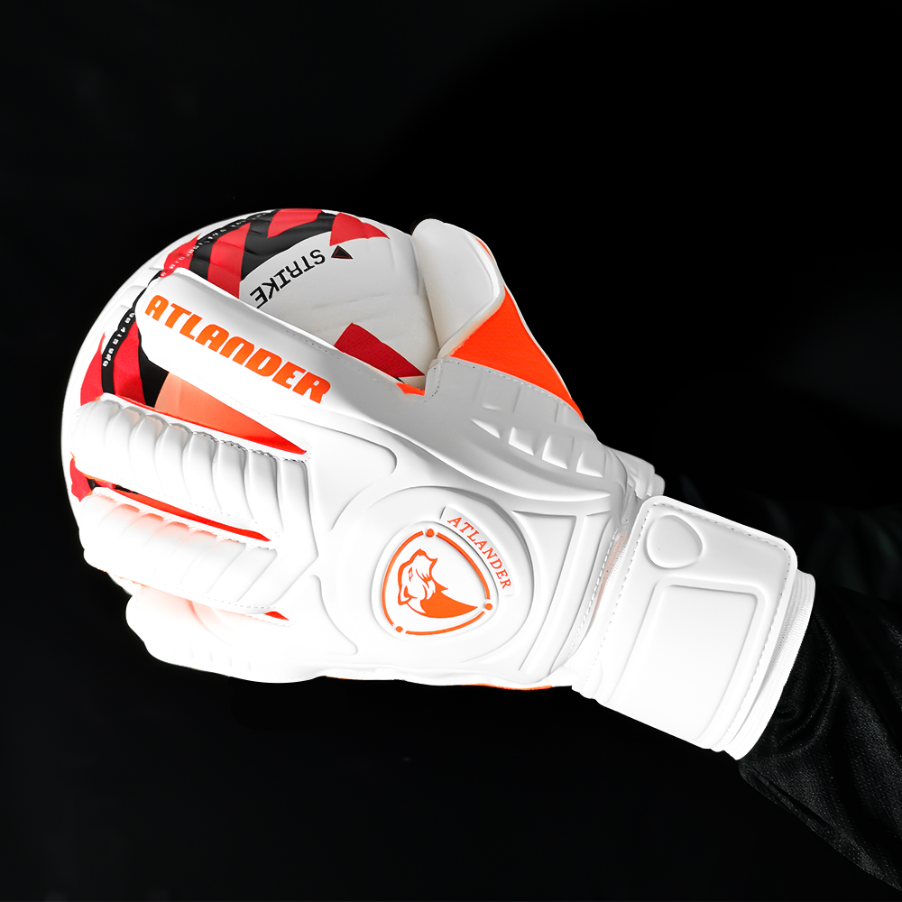 Fingersave målvaktshandskar fotboll handledsrem latex fingerskydd skydd barn vuxen fotboll starkt grepp målvaktshandske