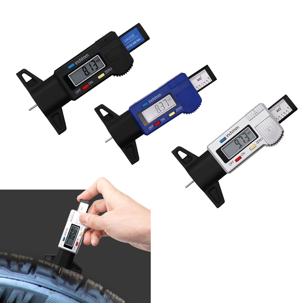 Accurate Tread Depth Tester LCD Display Car Tool Tire Digital Truck Checker Caliper Gauge