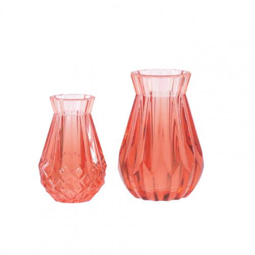 2Pcs 1/12 Dollhouse Mini Meubilair Vaas Model Speelgoed Miniatuur Landschap Home Decor Ornament Speelgoed: Sakura Pink