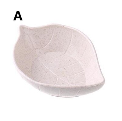 Plato para Bebé y Niño, tazón de paja de trigo, plato de salsa de soja, plato de arroz, subplato, vajilla japonesa, contenedor de comida, plato de ensalada: Leaf (Colors Random)