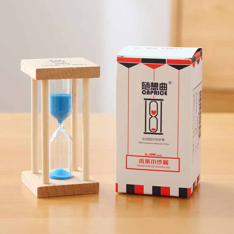 Sand Watch 1 Minute Clock 3 5 Minutes Glass Shower Timer Wood Timing Kid Mini Ornaments Home Decoration Accessories SL-MZFX