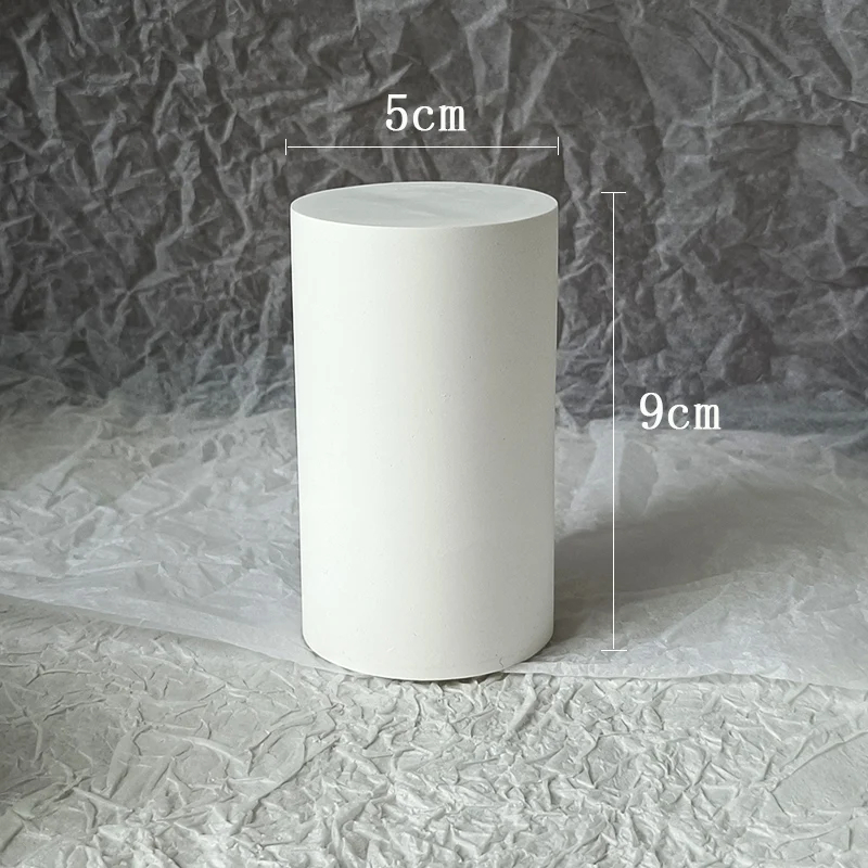 Sieraden Display Frame Cilindrische Gips Sieraden Display Oorbellen Sieraden Foto Rekwisieten Ovaal Dienblad Sieraden Plaat: green