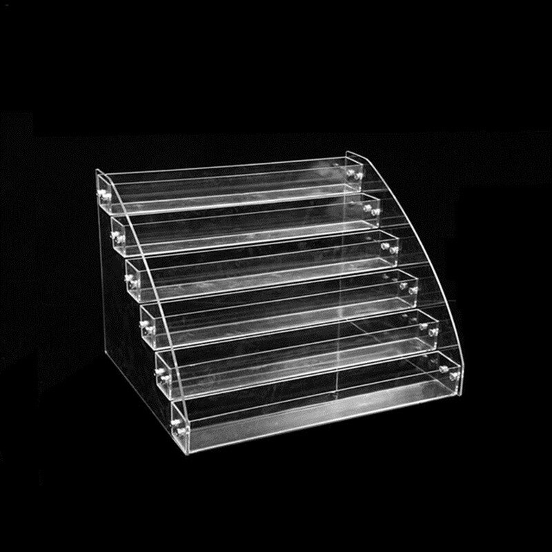 Acrylic Nail Polish Display Organizer Manicure Cosmetics Jewelry Display Stand Holder Clear Makeup Box WJ604: 6 LAYERS