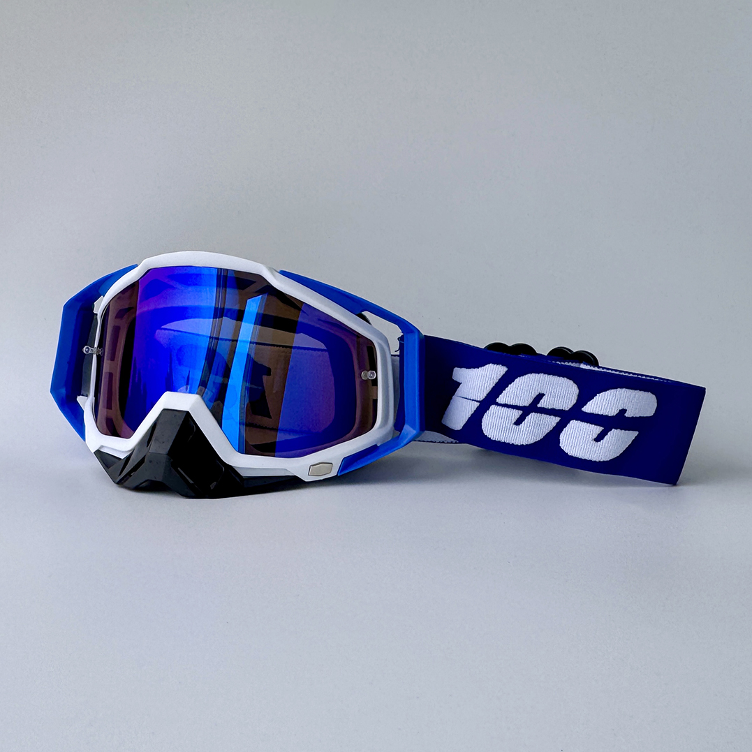 100 Motocross-Brille, HD-Linse, Motorrad-Antibeschlag-Brille, Sport, winddicht, schützt Reiten, Männer und Frauen, Moto, MX, MTB-Sonnenbrille: Black