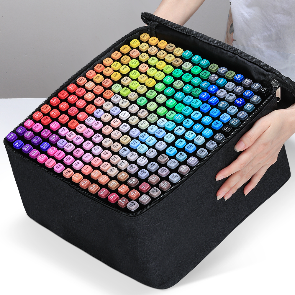 Marqueurs en feutre d'alcool 30/40/60/80 couleurs, stylos à double pointe, fournitures scolaires d'art permanentes pour artistes, marqueurs de croquis Manga, pour étudiant