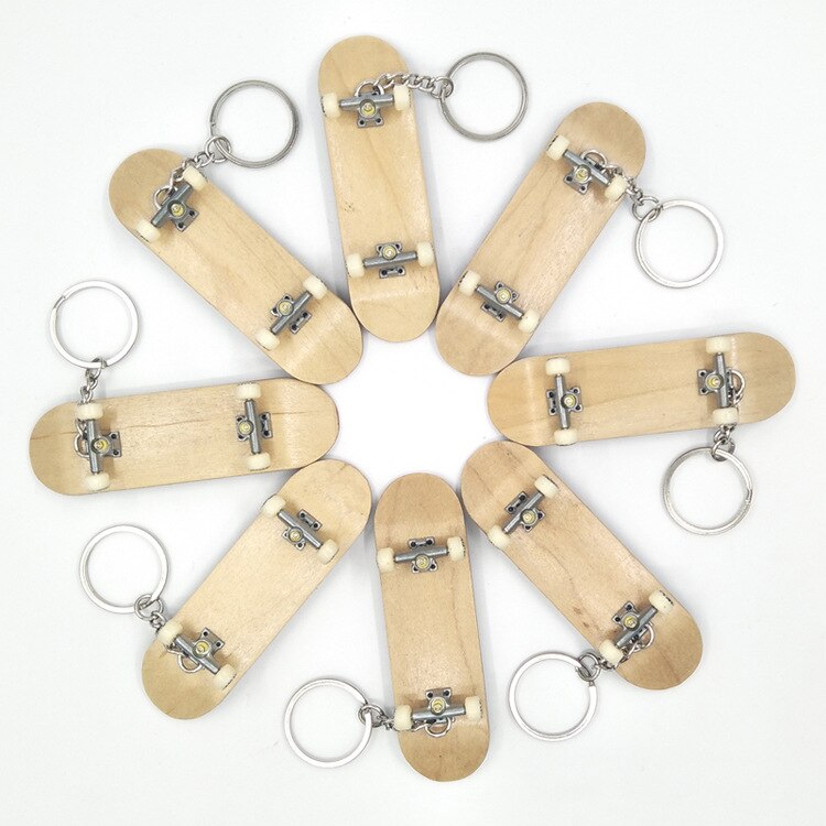 Basic 9.8cm maple Fingerboard Finger SkateBoard Wood Fingerboars With Bearings Wheel Foam Tape Keychain