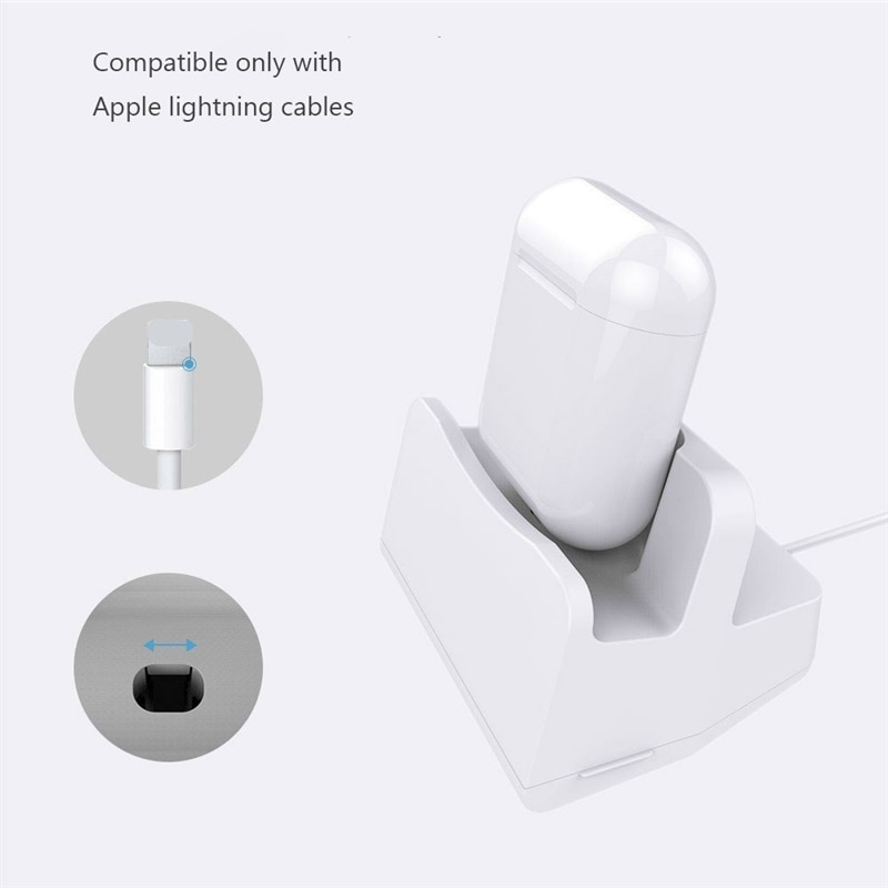 2 en 1 estación de carga del muelle del soporte para los Airpods de Apple aire vainas 2 1 para IPhone 11 Pro Max XS XR 8 7 cargador almohadilla de accesorios