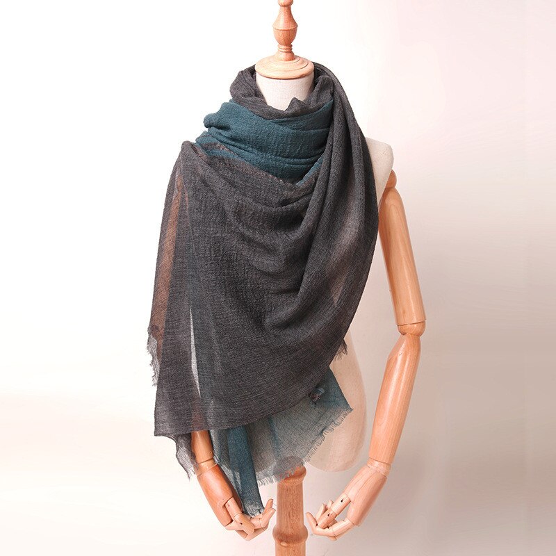 Naizaiga 100%  ull ull skjerf plissert sjalpatchwork fast kvinner luksus kvinner sjal tynne jenteskjerf ,  ,ps205: En