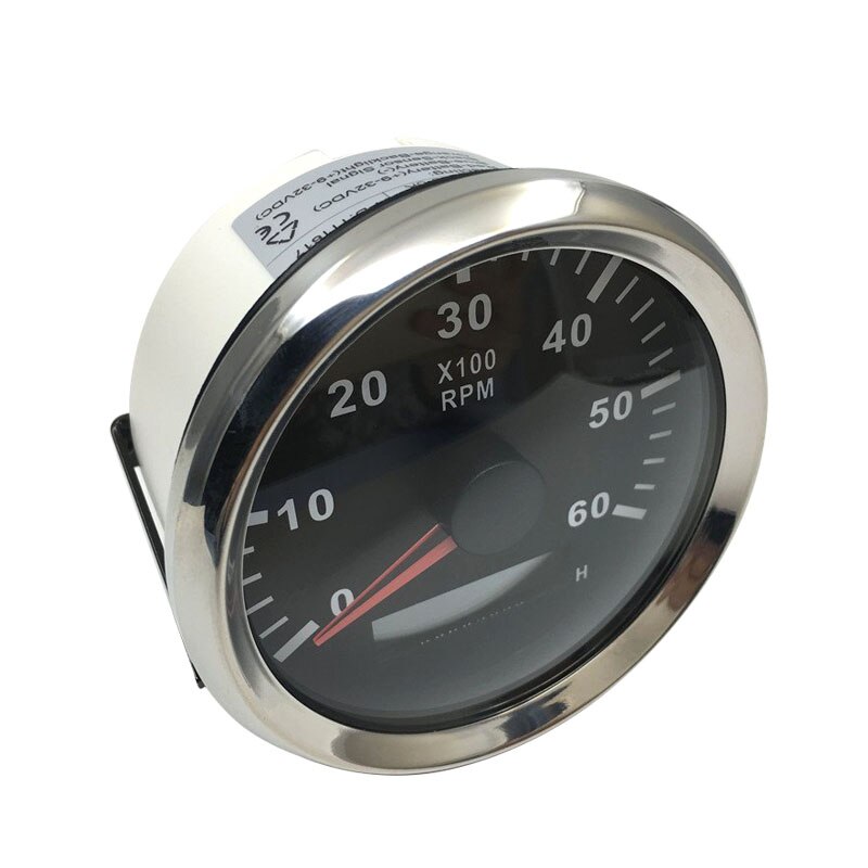 Universele Tacho Sensor 85 Mm Waterdichte Marine Ca Boot Toerenteller Gauge Met Urenteller 3000 Rpm 4000 Rpm 6000 Rpm 8000 Rpm