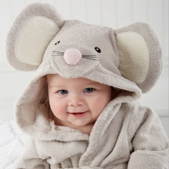 Baby Boys Kigurumi Mouse Hooded Bathrobes Infant C... – Grandado