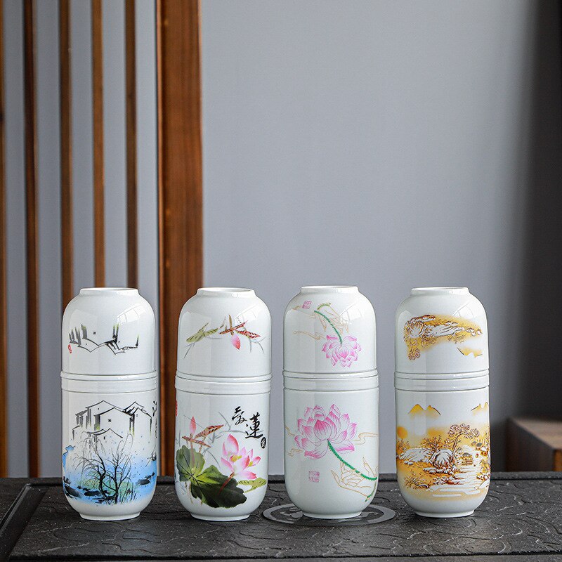 Japanese tea set ceramic tea set tea pot set Portable one pot two cup teapot teacup Ceramic travel tea set kung fu tea set