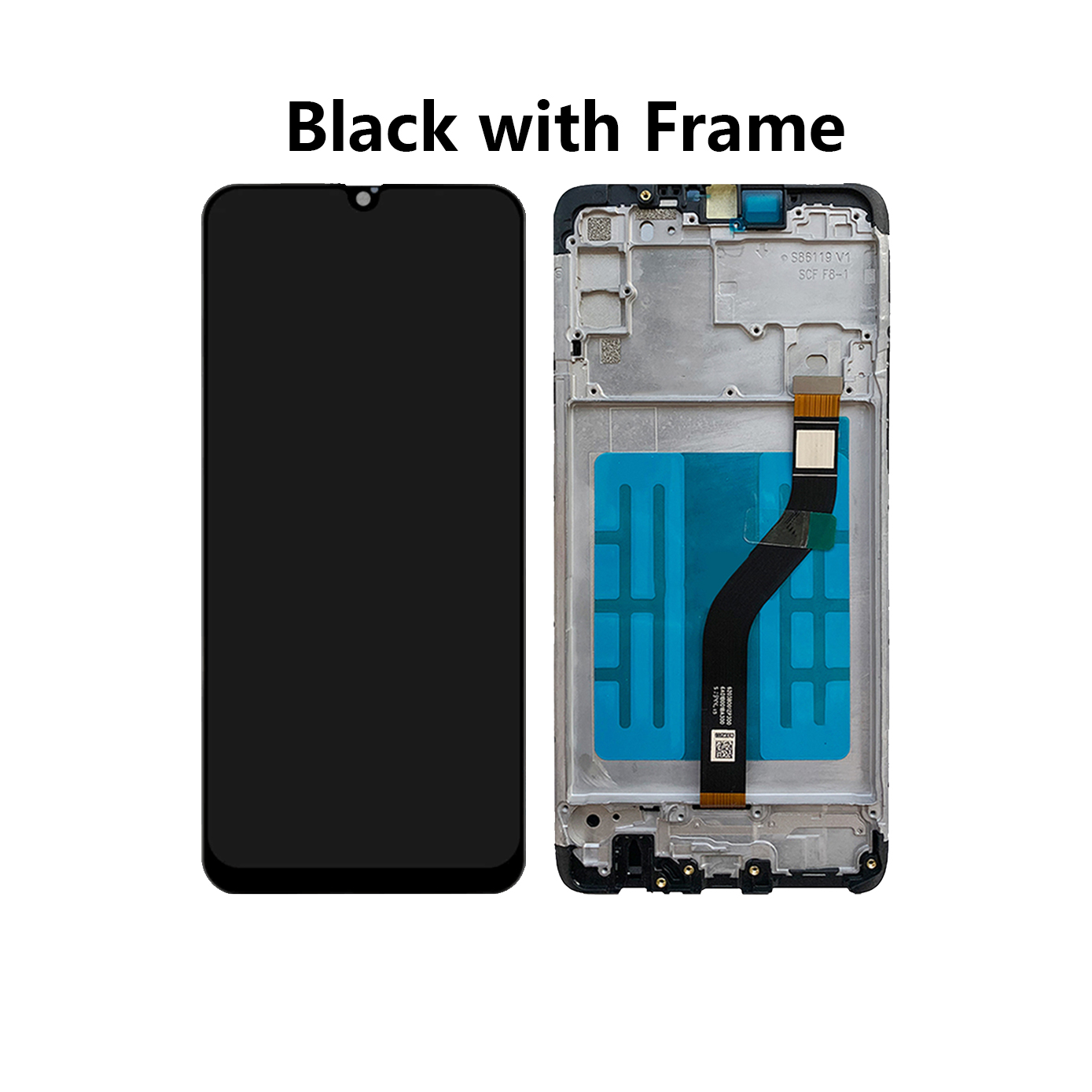 Lcd til samsung galakse  a20s a207 a2070 sm-a207f lcd-skjerm berøringsskjerm digitalisator reservedeler til galakse  a20s montering: Svart