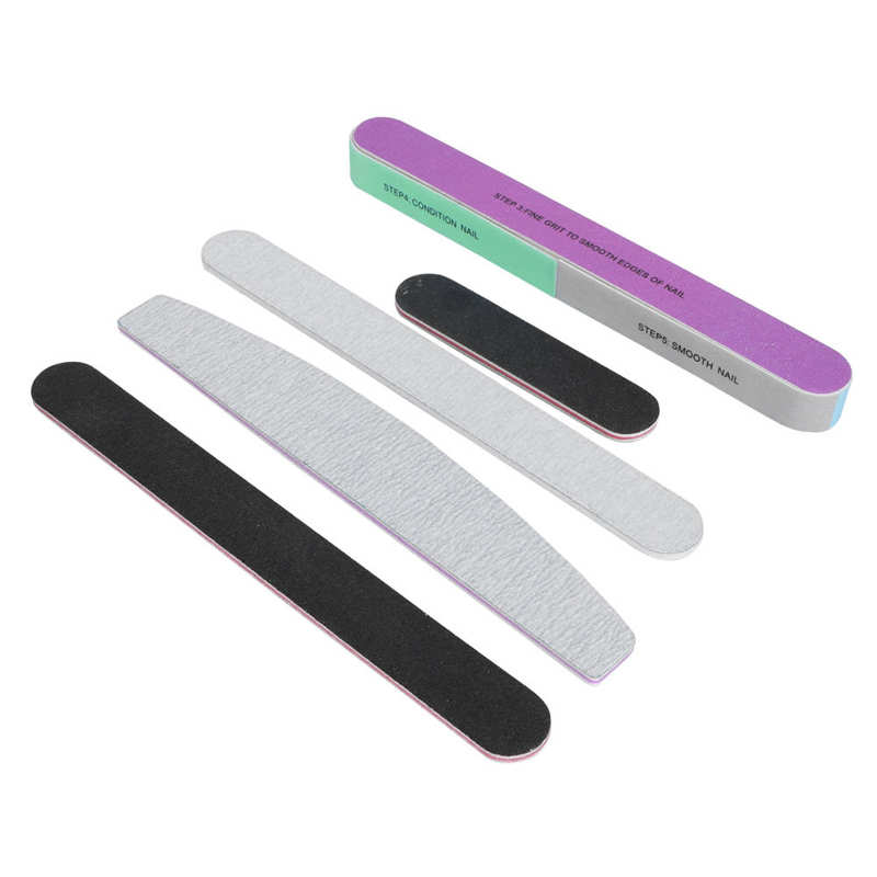 Manicure Tool Nail Buffer Blok Nagelvijl Nail Art Schuren Polijsten Buffer Strip Stof Borstel Set Manicure Tool Nail Buffer