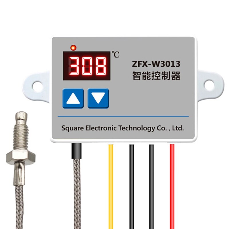 ZFX-W3013 Microcomputer Digital Thermostat 220V 0℃-999℃ Digital Display Electronic K-Type Thermocouple Controller: Default Title