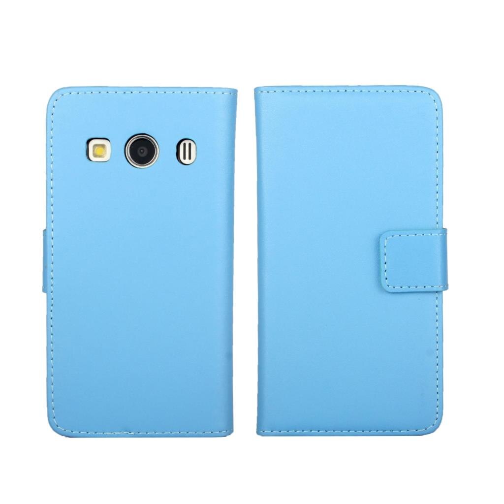 Portefeuille en cuir étui pour samsung Galaxy Ace 4 G313H Ace4 étui de luxe Flip Cover rétro sacs porte-carte étui de téléphone: Bleu ciel