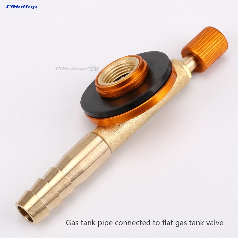 Tlhottop Outdoor Flat Air Tank Charging Valve Gas Tank Transfer Valve Liquefied Gas Connecting Pipe Long Gas Card Converter D: E gold 1pc