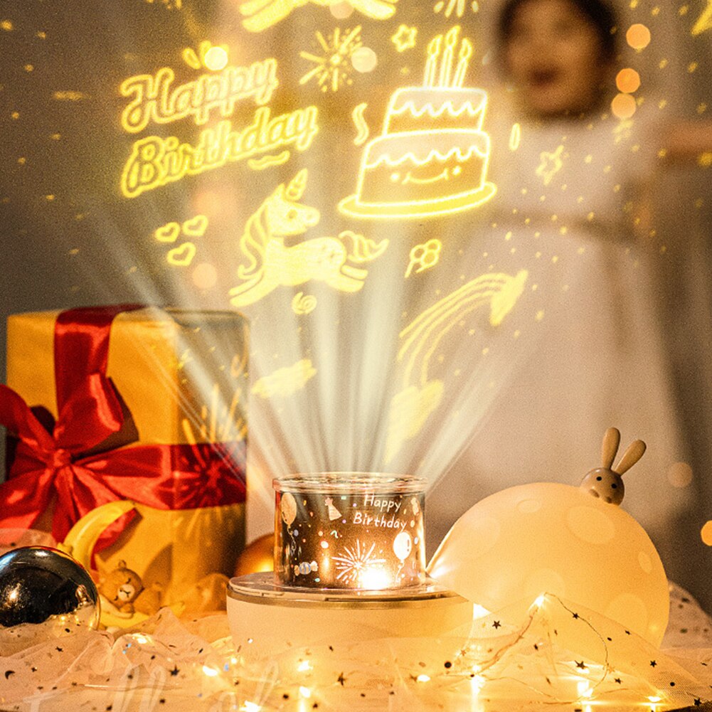 Music Projector Night Light Universe Starry Sky Rotate LED Lamp Colorful Flashing Projection Lamp Star Kids Baby Christmas