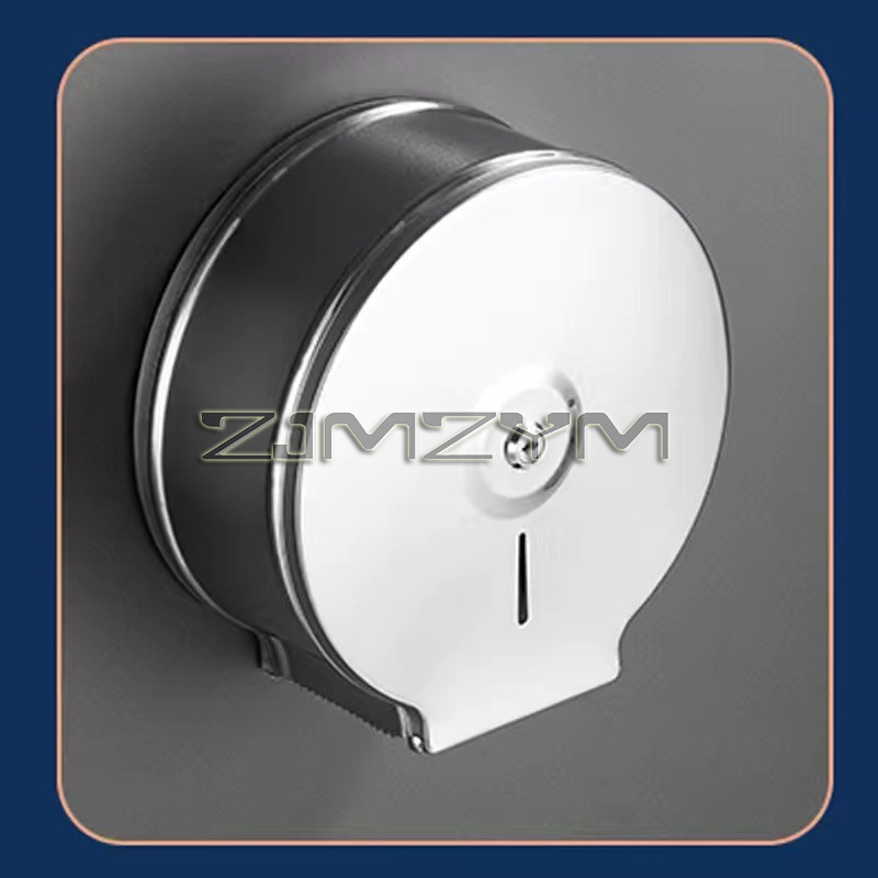 Organizador de papel de parede para banheiro, aço inoxidável, grande rack de tecido, casa, hotel, rolo de papel higiênico, suporte com trava: Branco