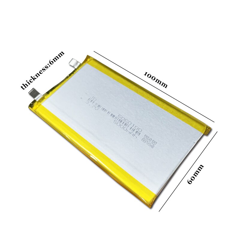1PC 3,7 V Lipo zellen 6060100 5000mah Lithium-Polymer Akku Hohe Kapazität Für Energie Bank Tabelle E-Buchen DVD GPS Spielzeug