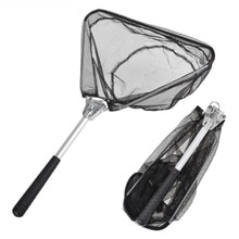 50cm Aluminum Alloy Fishing Landing Net Outdoor Folding for Bird Extended Telescopic Rod Handle Fishing Folding Net Fishing Net