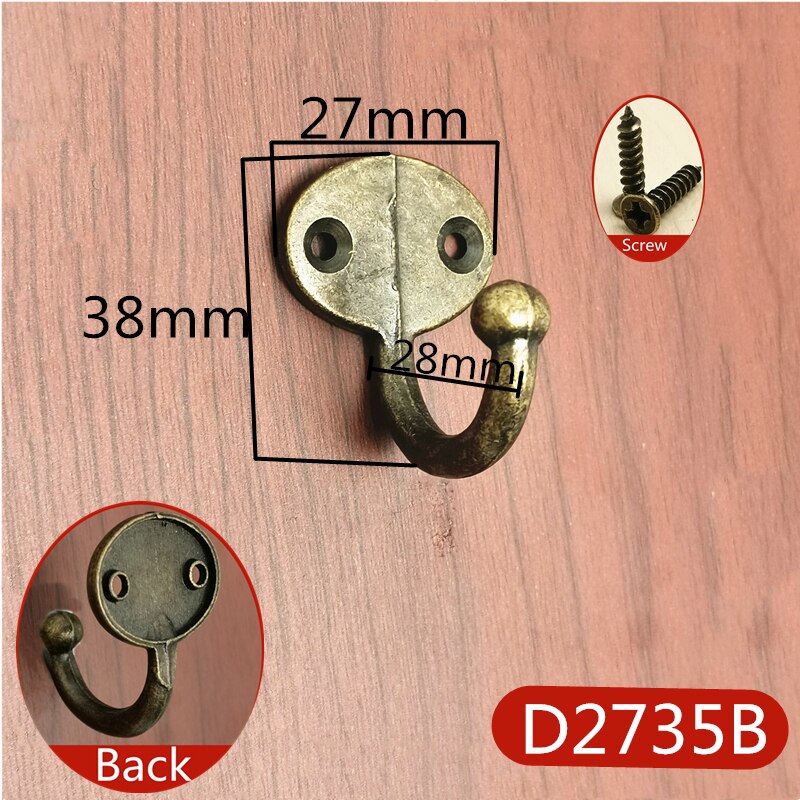 5pcs/lot Silver Antique Hooks Small Wall Hanger Buckle Horn Lock Clasp Hook Hasp Latch For Wooden Jewelry Box Furniture Hardware: D2735B