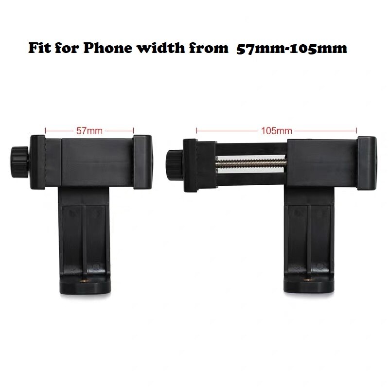 Universal Phone Tripod Mount Adapter Cellphone Clipper Stand Vertical 360 Degree Adjustable Holder For Cell Smart Phone camera
