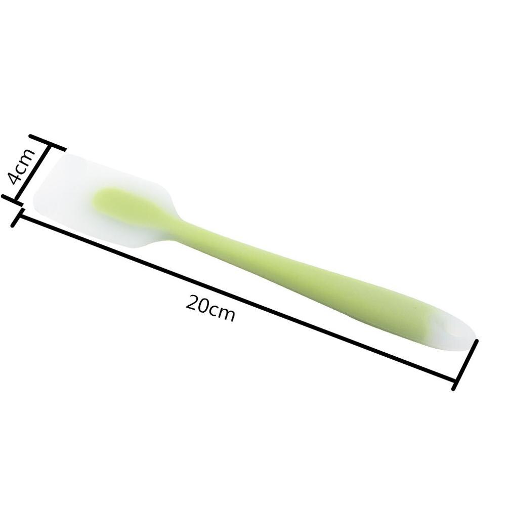 Kitchen Baking Tool Silicone bread and Confectionery Spatulas For Cream Mixer Butter Cake Pastry Scraper: Small(Green)