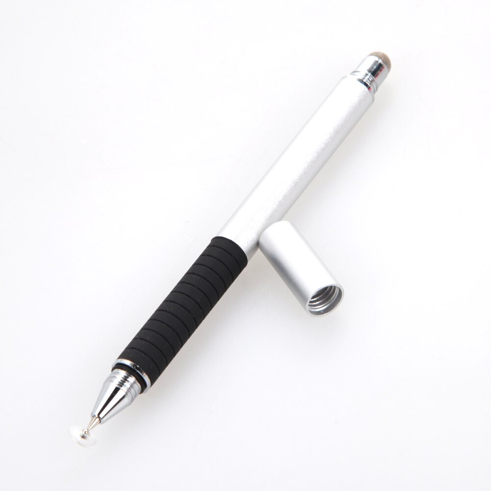 2 in 1 Multifunction Fine Point Round Thin Tip Touch Screen Pen Capacitive Stylus Pen For Mobile Phone Tablet For iPad iPhone: Ivory