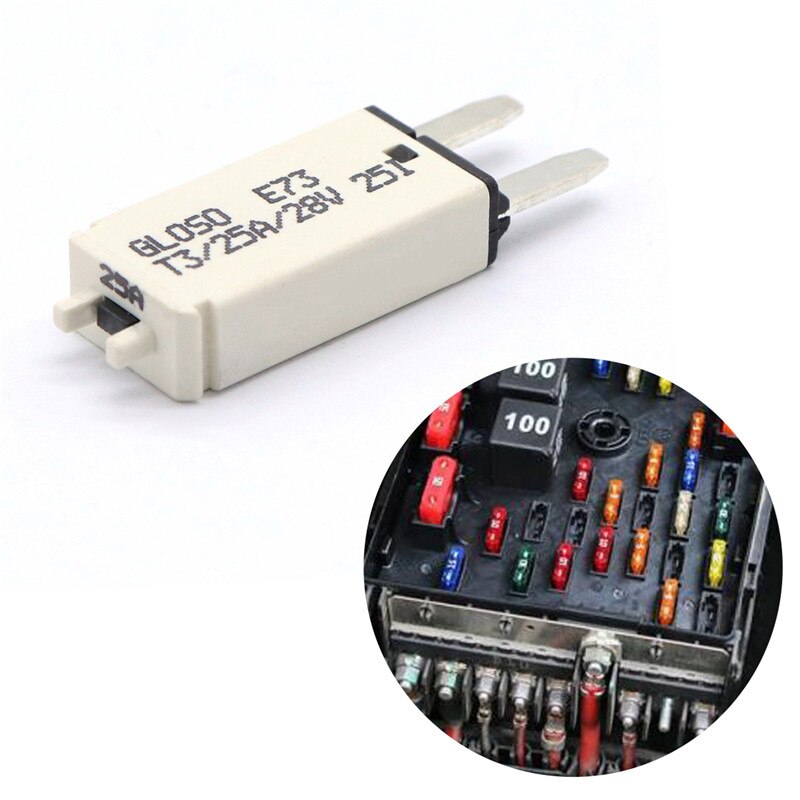 Rückstellbare sicherung Manuell rückstellbare 25A Mini sicherungen 12/24V Automobil sicherungen Motorrad Stiefel Mikro sicherung Auto zubehör