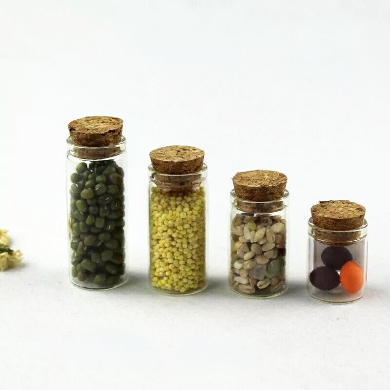 10pcs/lot 24*50mm 12ml Clear Test Tube Glass Bottles Small Bottles with corks Mini Glass Vials for packing Food Spice Jars