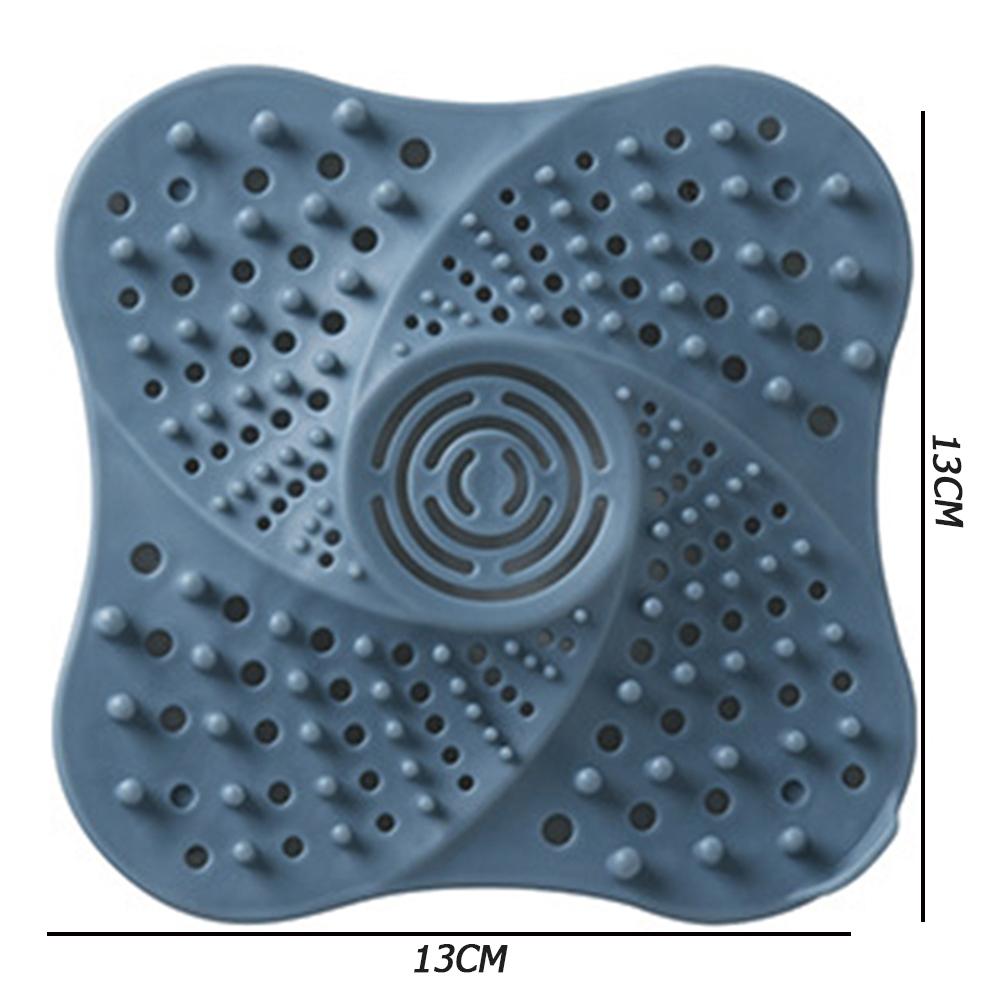 Cute Floor Drain TRR Washable Durable Bathroom Drain Shower Hair Catcher Plug Sink Strainer Filter Kitchen Accessories: Blue