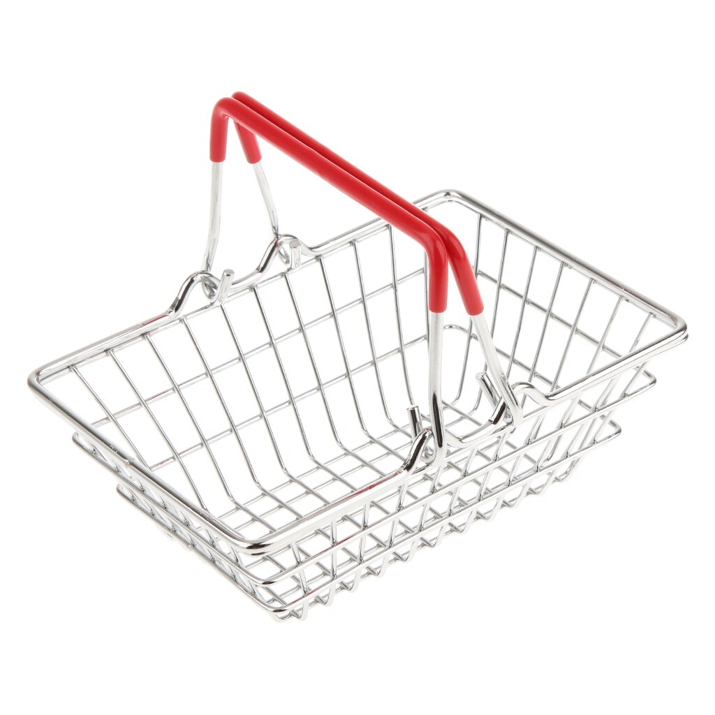 Mini Pretend Winkelen Mand Met Gekleurde Handvat-Vroege Educatief Speelgoed Voor Kids Kinderen: Red M