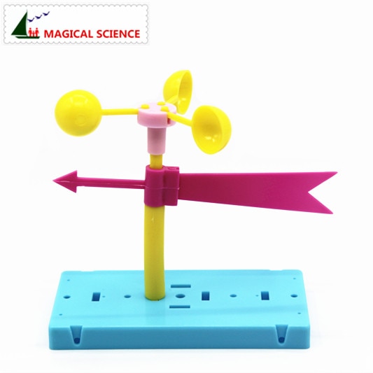 Matériel de bricolage de girouette fait maison d'expérience de physique d'amusement , kit éducatif d'école à la maison pour vos élèves d'enfants